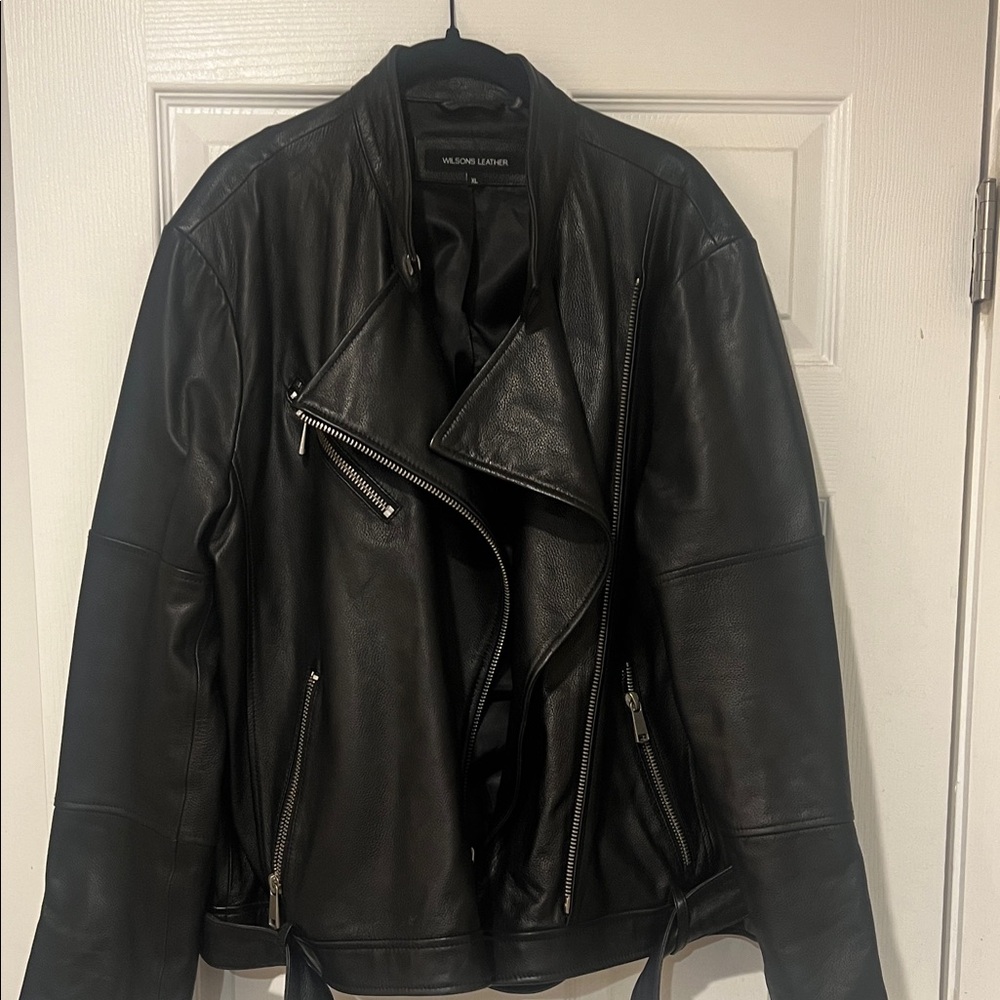 Wilsons Leather Women’s Black Motorcycle Jacket